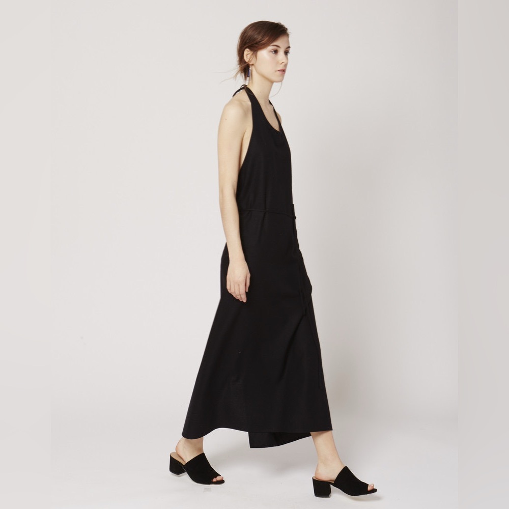 Baserange XS Black Apron Dress - Wild Silk